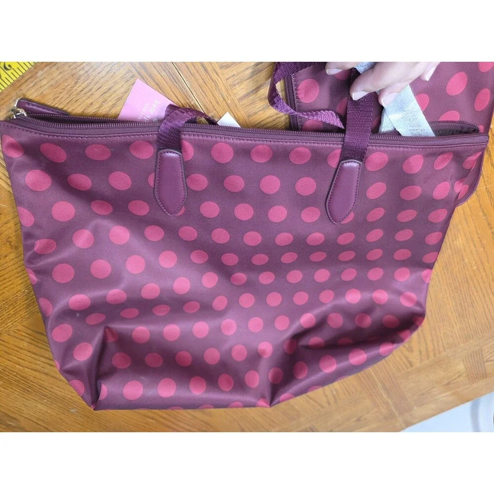 Kate Spade New York The Little Bett Nylon Tote With Pouch New Blackberry